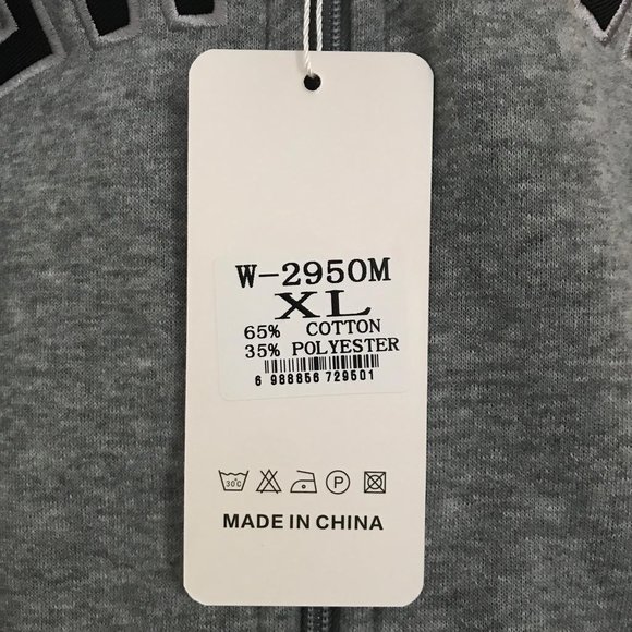 New York Men Winter Outwear Faux Fur-Lined Hoodie Heavy Jacket - Gray X-Large - Picture 9 of 9